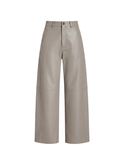Alysi wide-leg leather trousers