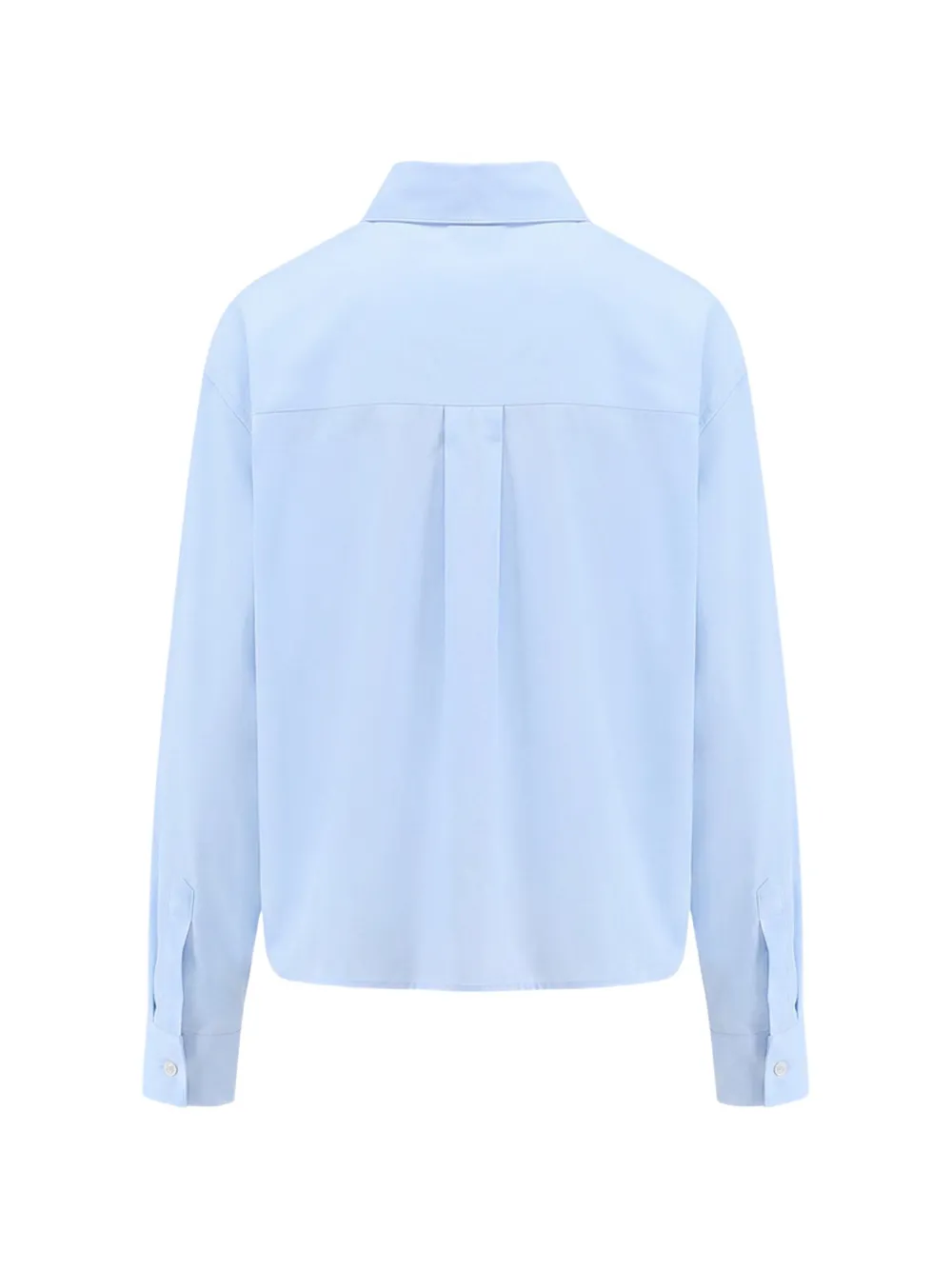 ASPESI Blouse met stolpplooien en knopen Blauw