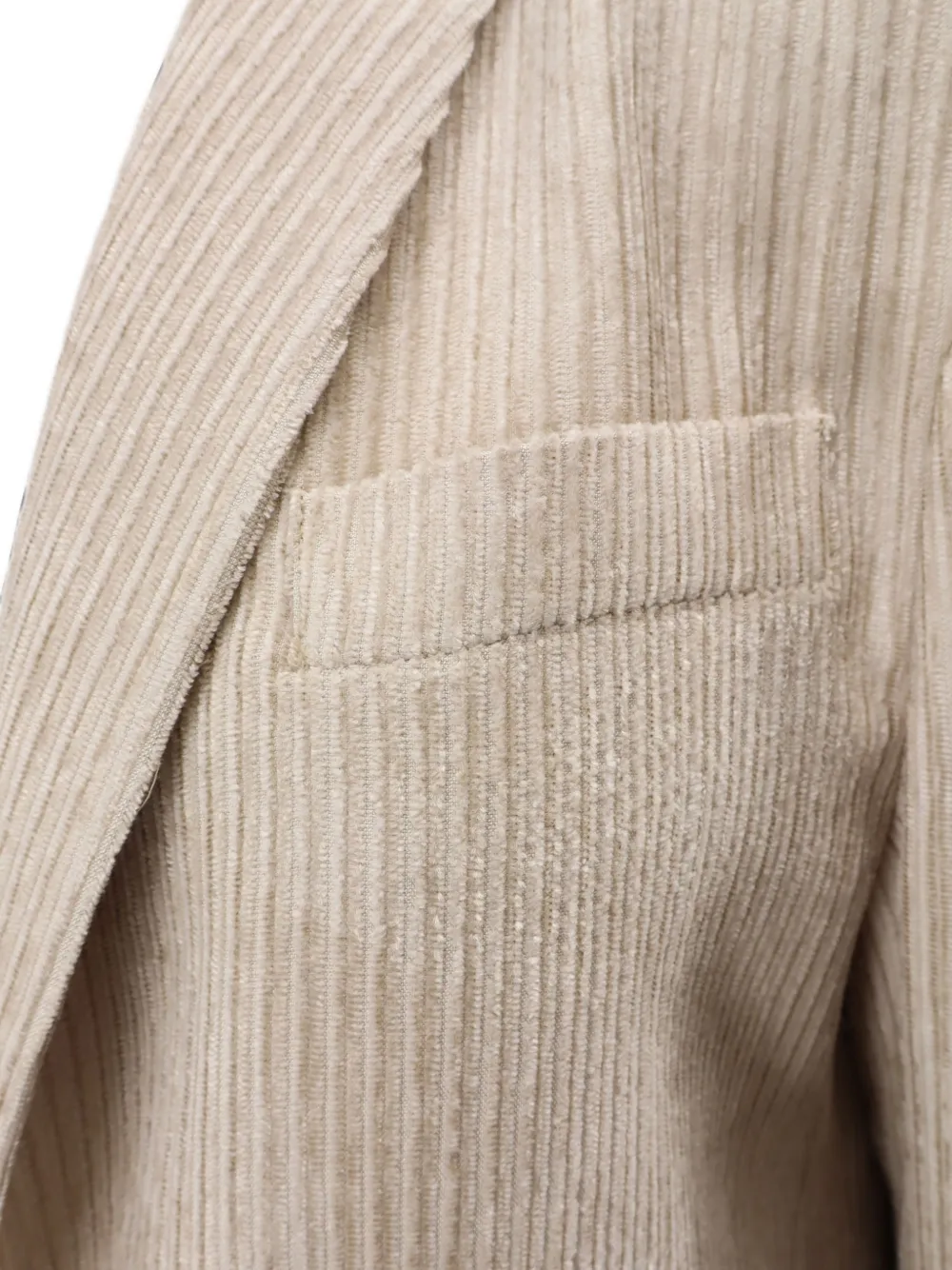 Alysi corduroy shawl-lapel blazer Beige