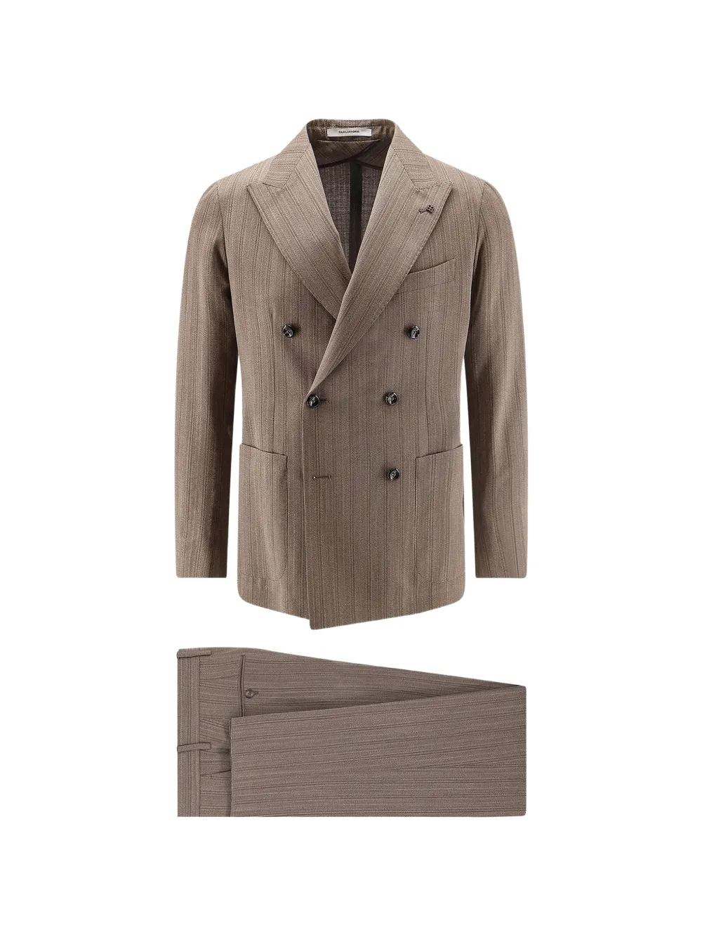 Tagliatore double-breasted pinstripe suit - Marrone