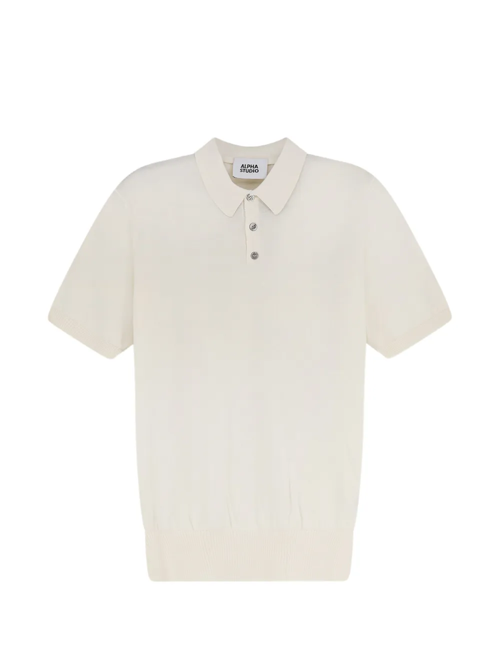 Alpha Studio Short-sleeve Polo Shirt In White