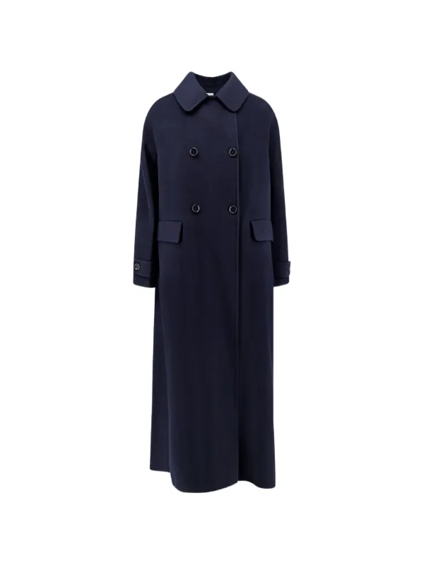 ASPESI Double-breasted Coat in Blue