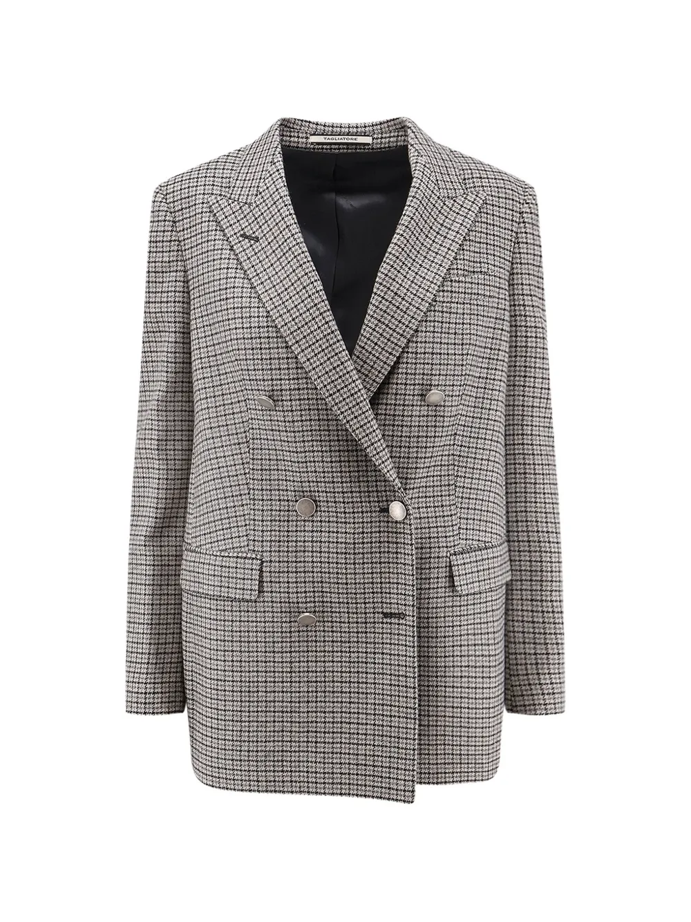 Tagliatore check double-breasted blazer - Grau