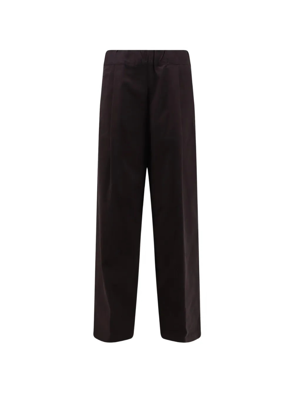 Semicouture high-waisted wide-leg trousers - Marrone