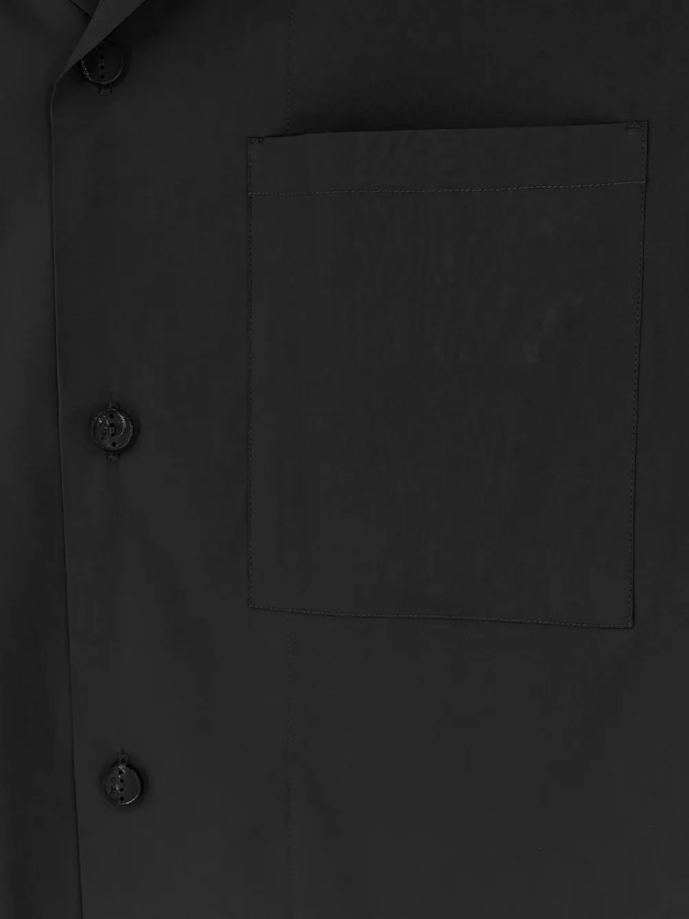 Hevo short-sleeve bowling-collar shirt Zwart
