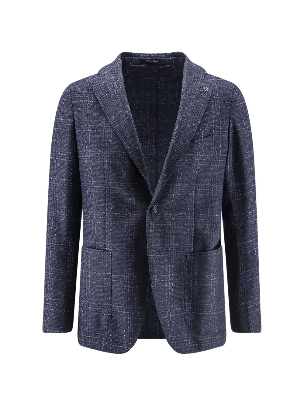 Tagliatore check-pattern single-breasted blazer - Blau