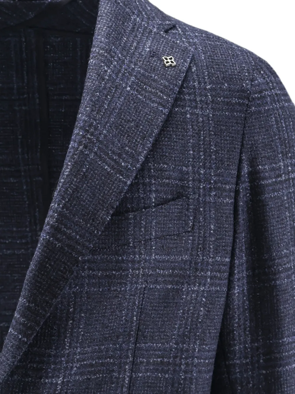 Tagliatore Geruite blazer met enkele rij knopen Blauw