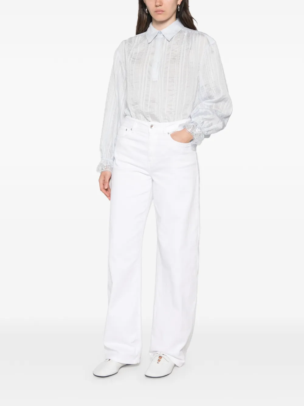TWINSET Blouse met kant Wit