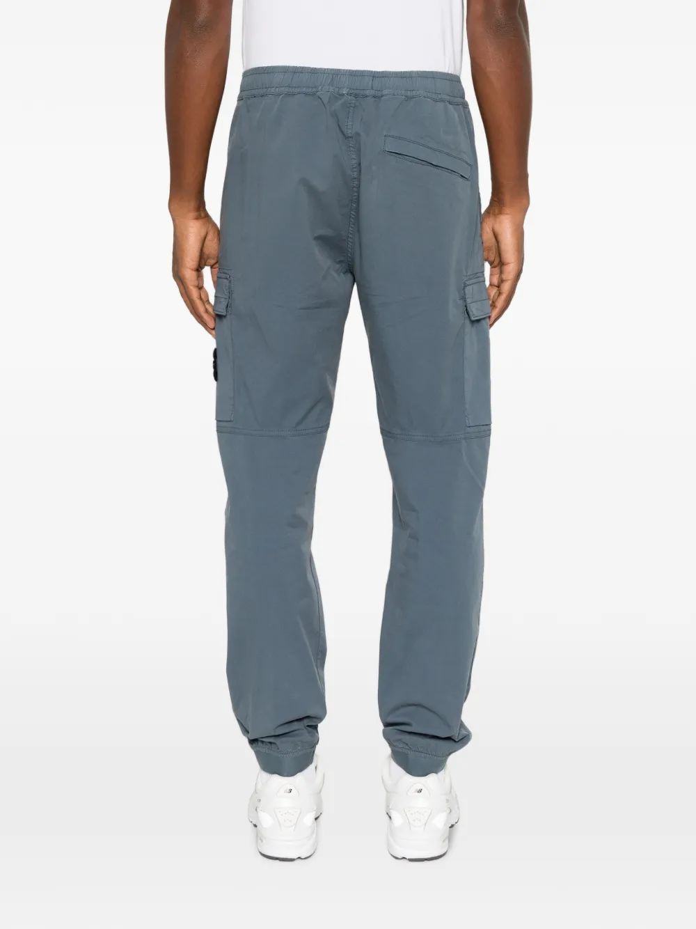 Stone Island Cargo broek met logopatch Blauw