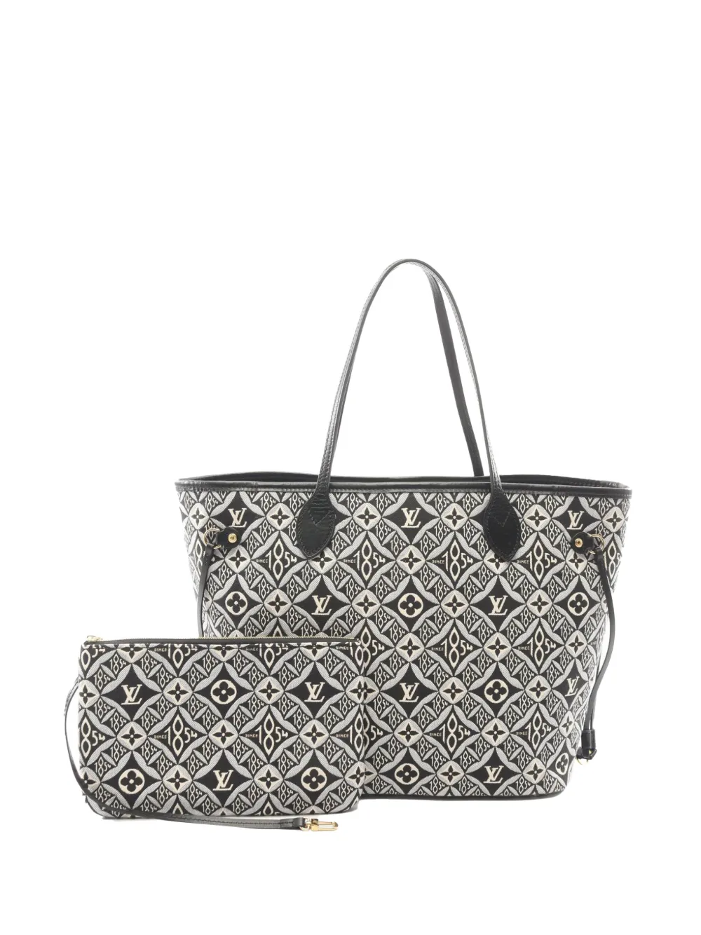 Louis Vuitton Pre-Owned Borsa tote Since 1854 Neverfull MM con monogramma jacquard 2020 - Nero