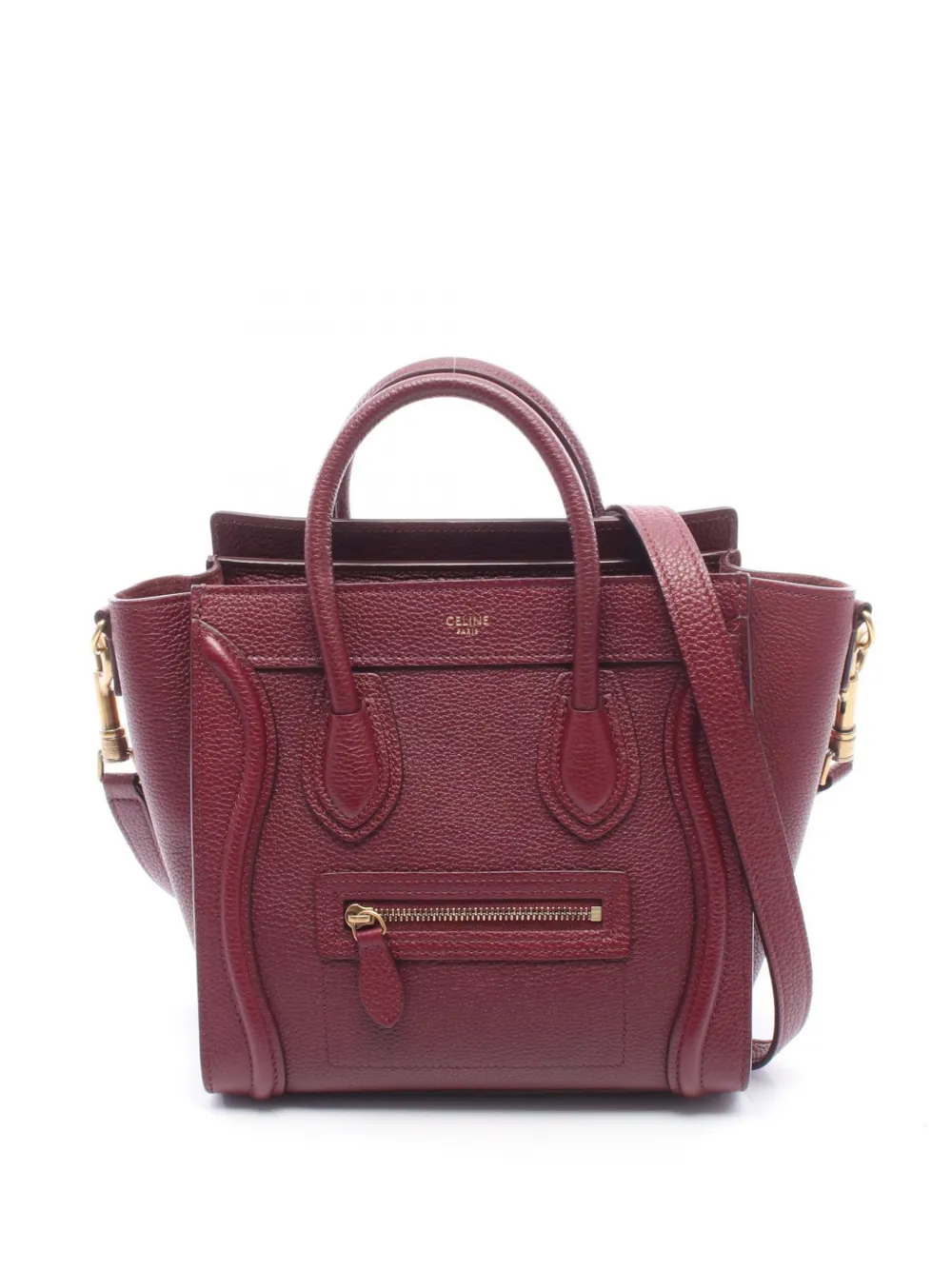 Celine Pre-Owned 2013-2026 Nano Leather Luggage Tote satchel - Red