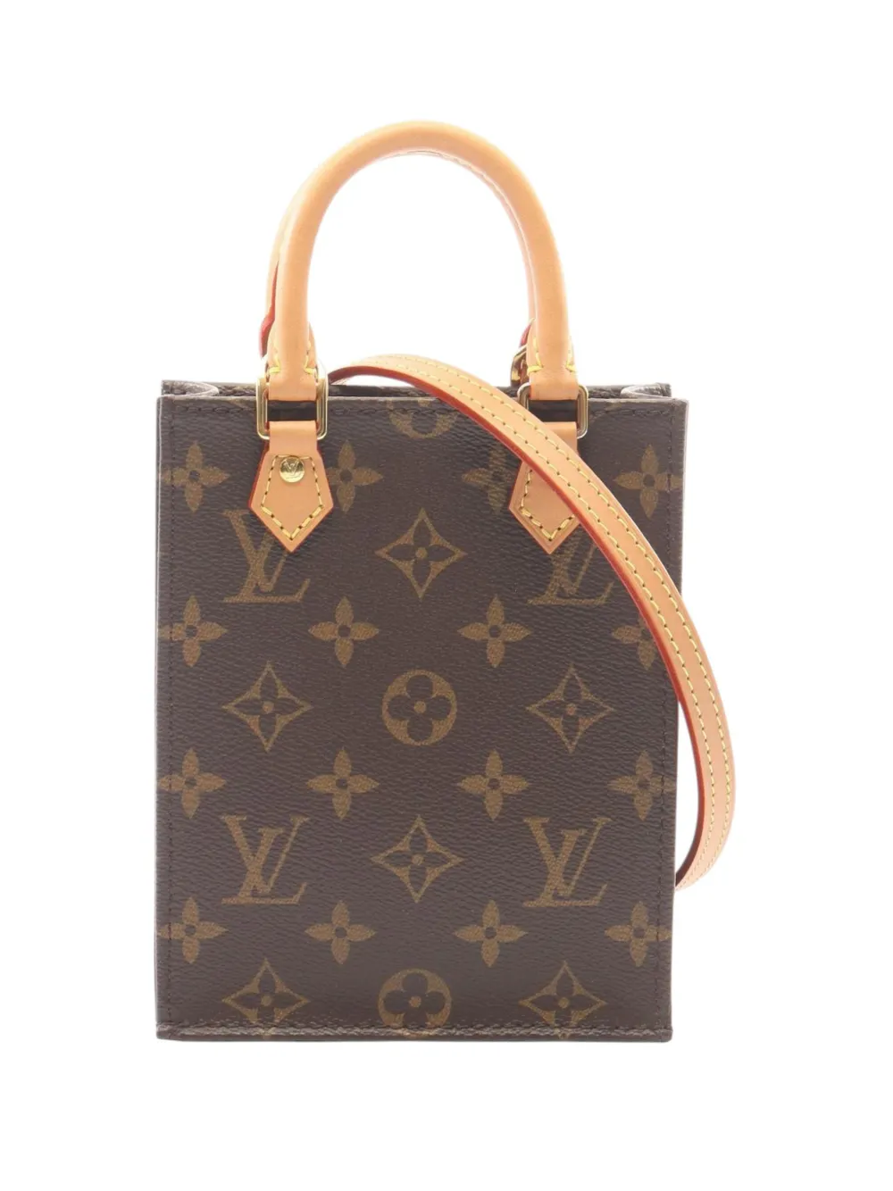 Louis Vuitton Pre-Owned 2020 Monogram Petit Sac Plat satchel - Brown