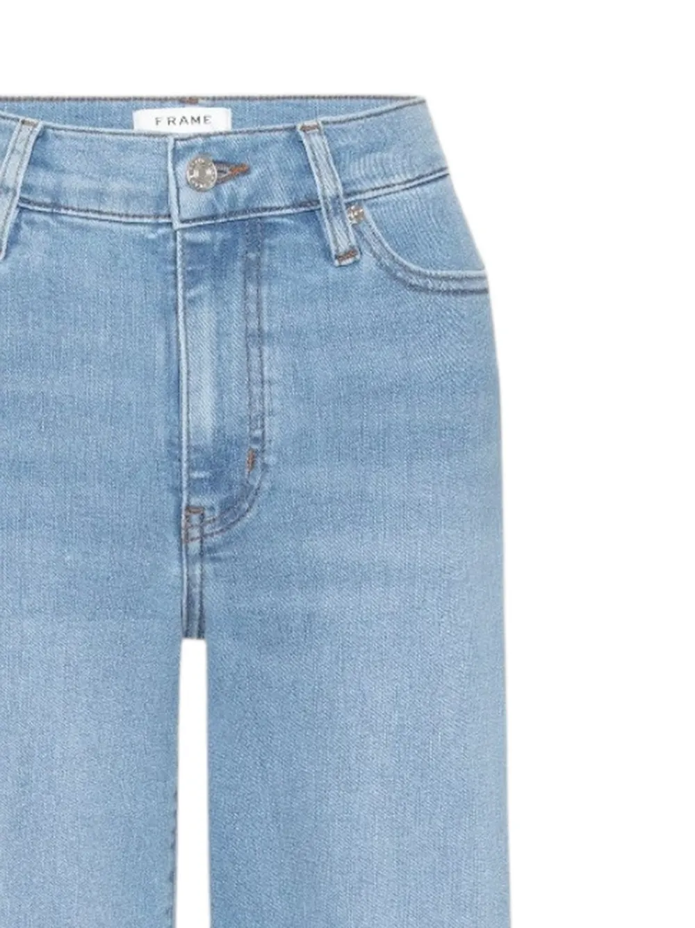 FRAME raw-edge wide-leg jeans Blauw