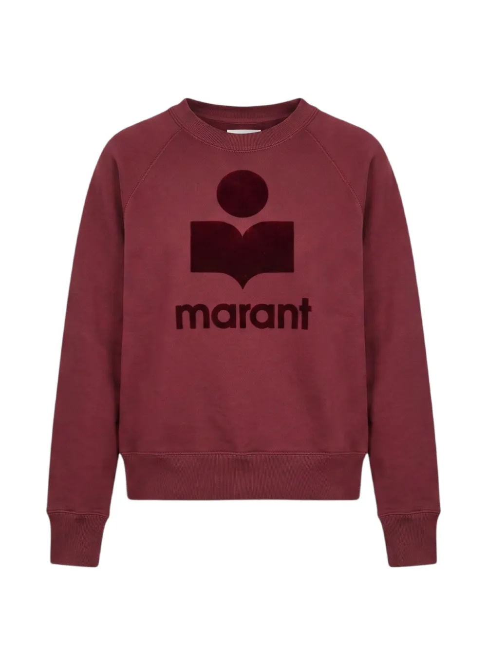 ISABEL MARANT logo-print raglan-sleeve sweatshirt - Rosso
