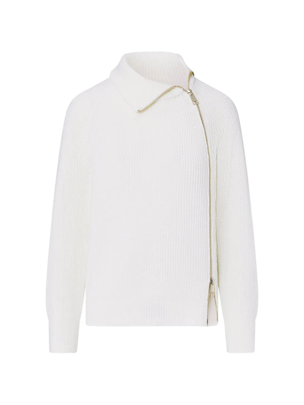 LIU JO wool blend sweater with zip - Weiß