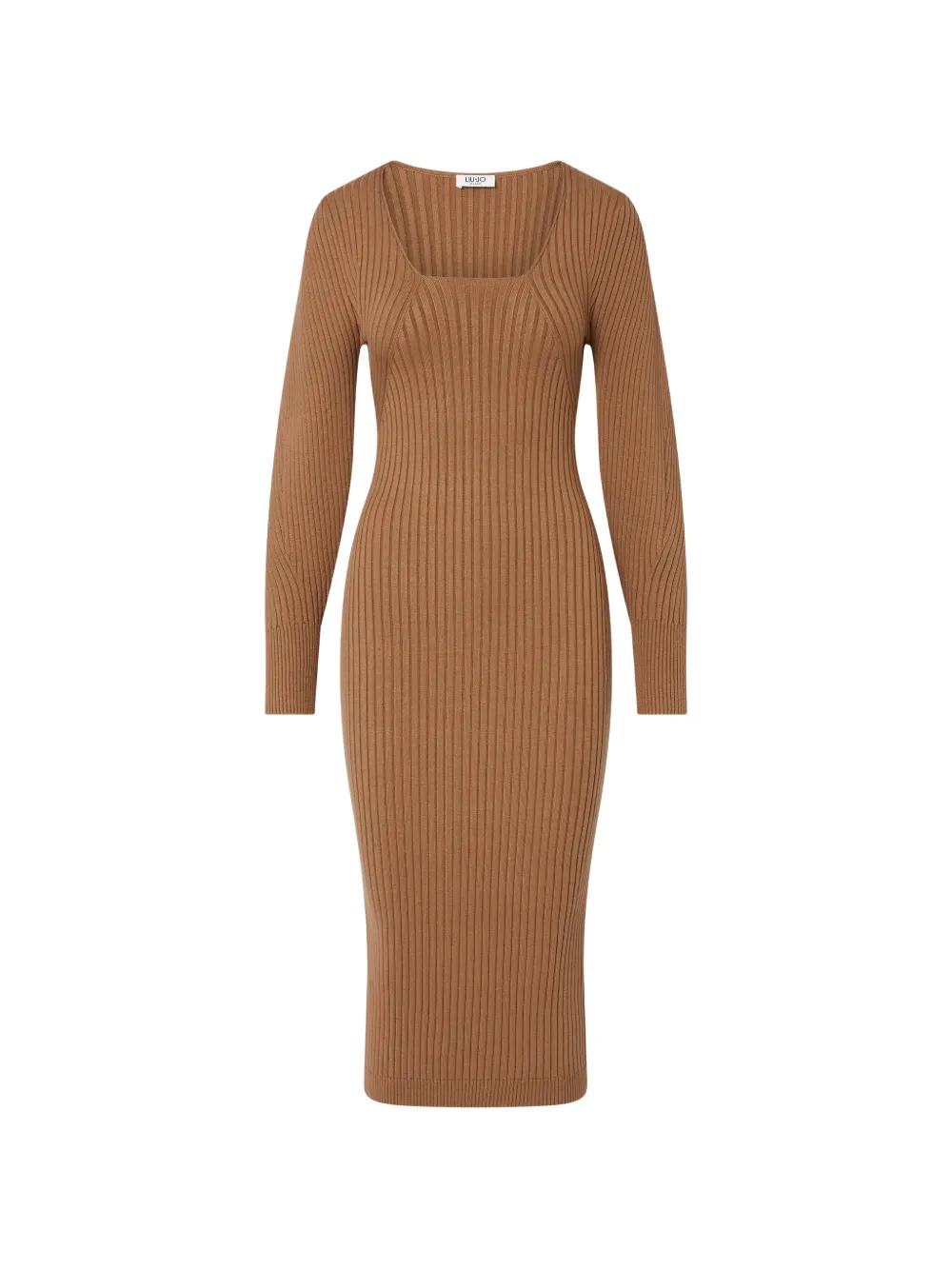 LIU JO balloon knit midi dress - Braun