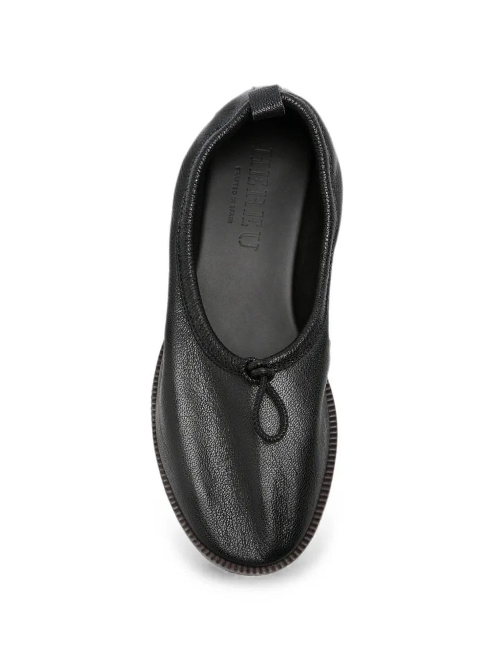 Hereu Puntera R Mid bow-detail flat pumps Zwart