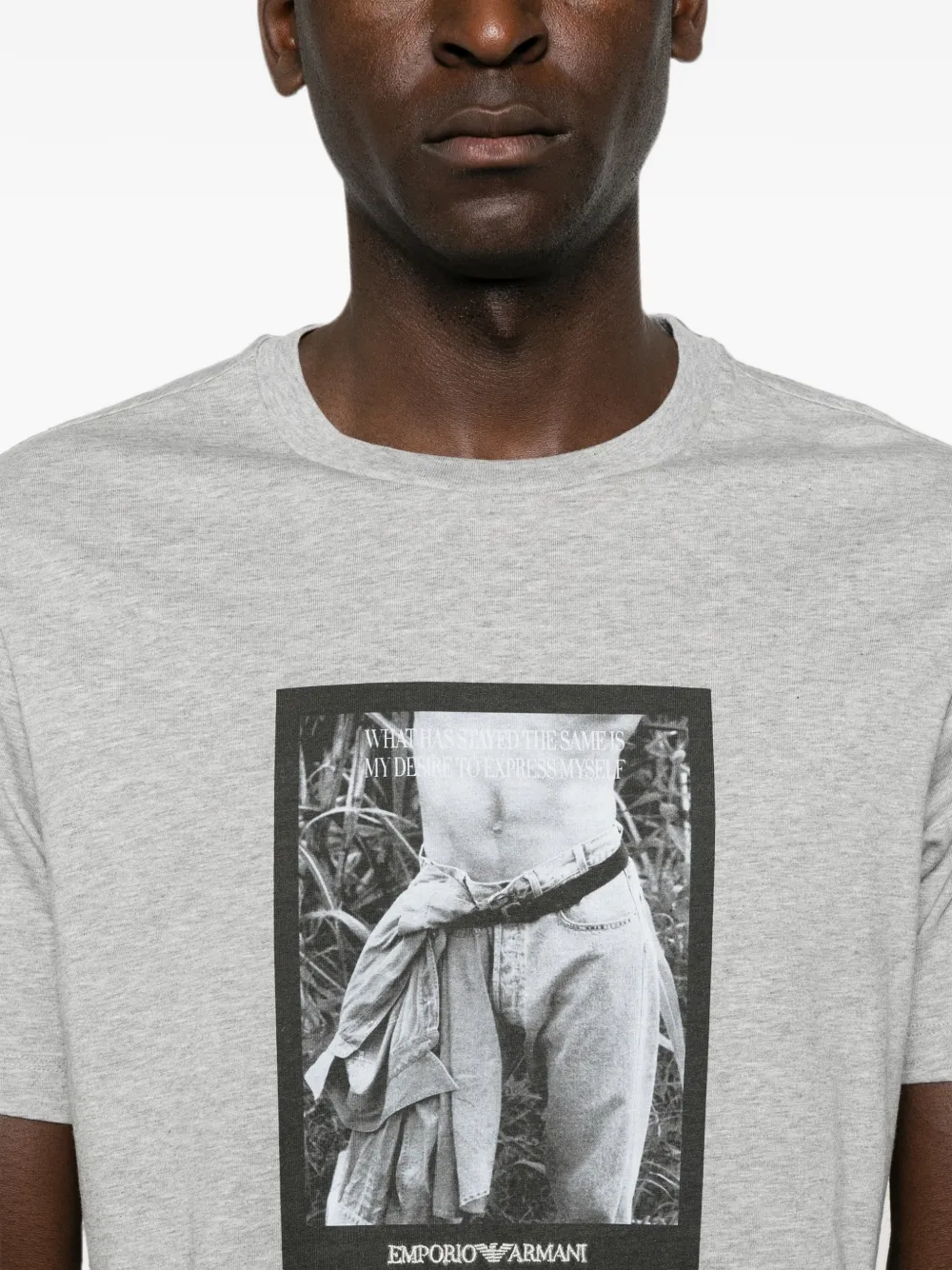 Emporio Armani Regular-fit T-shirt Grijs