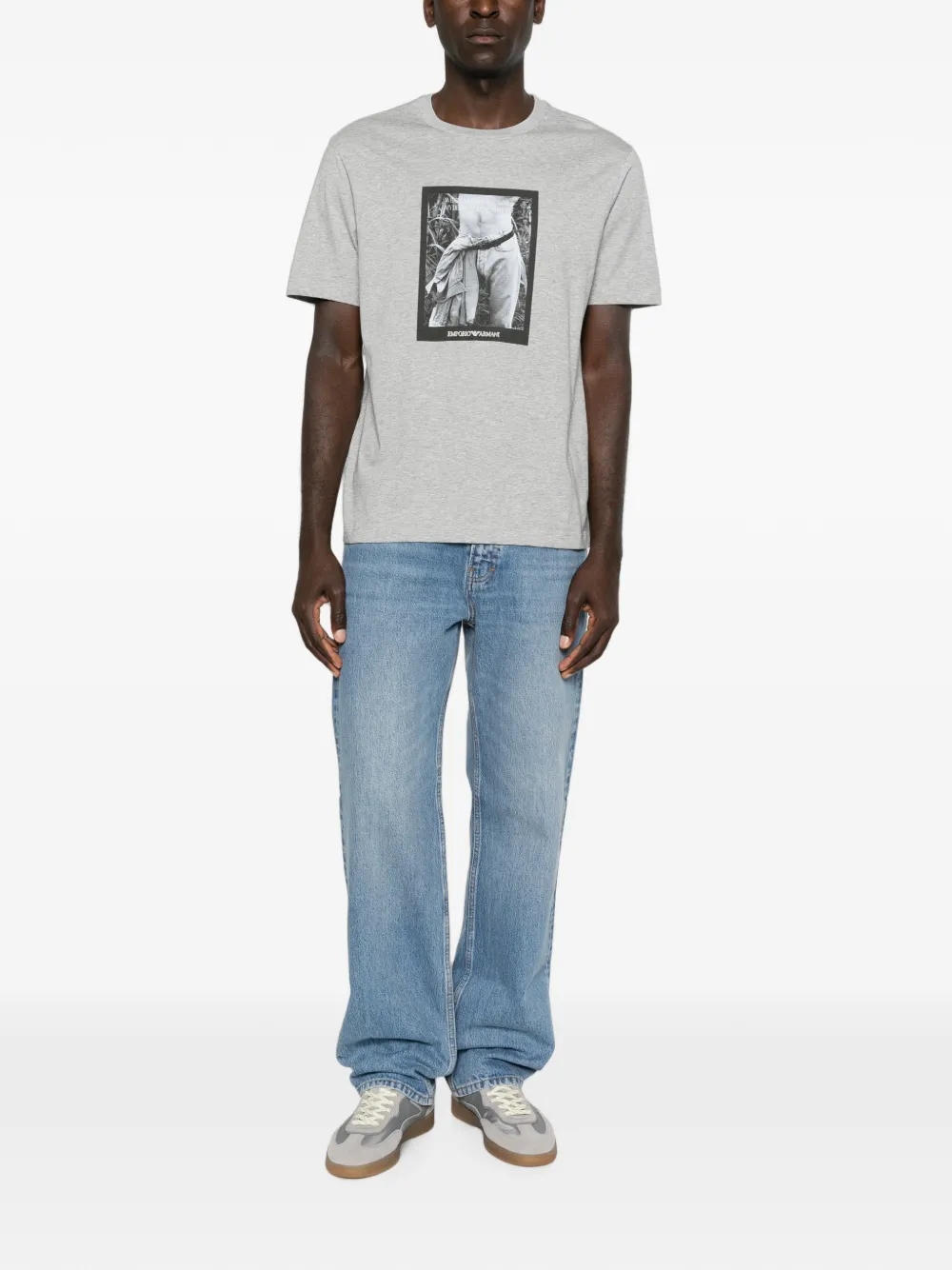 Emporio Armani Regular-fit T-shirt Grijs