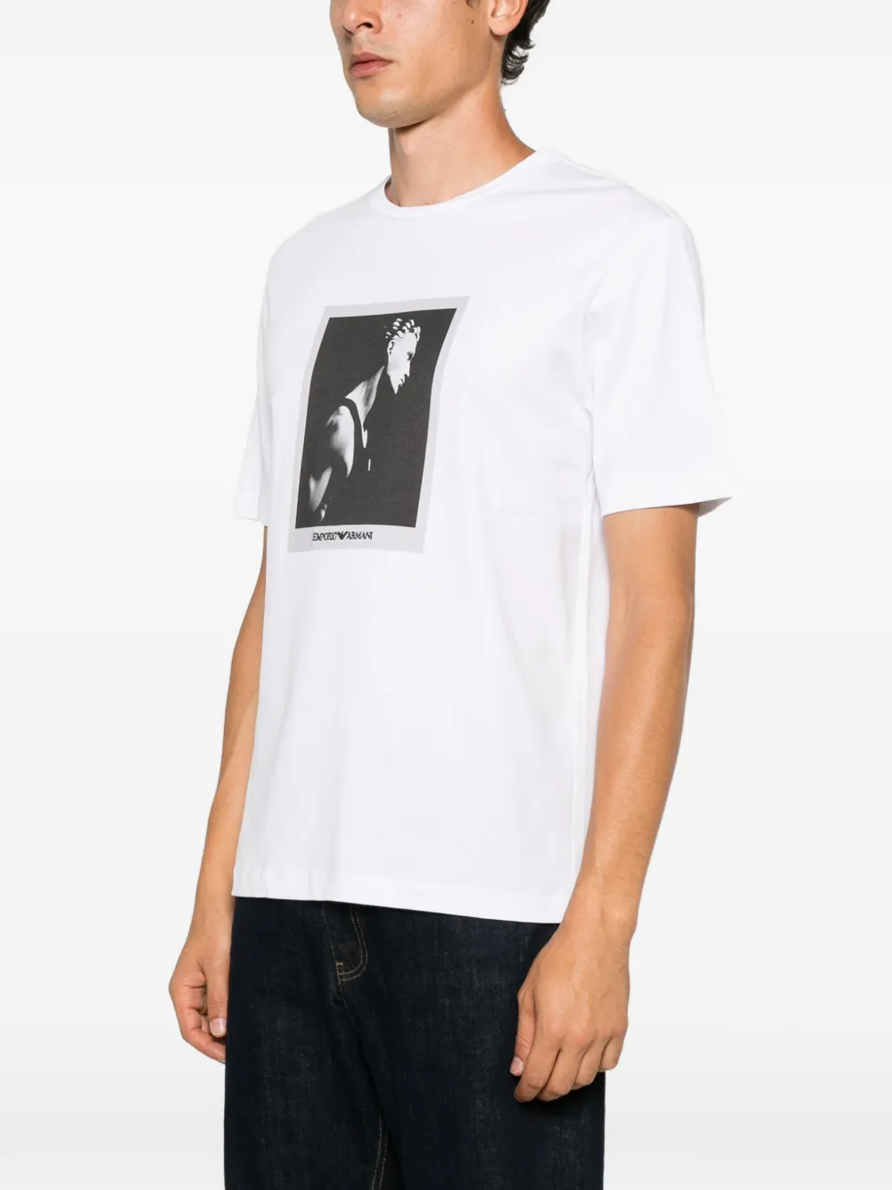 Emporio Armani T-shirt met grafische print Wit