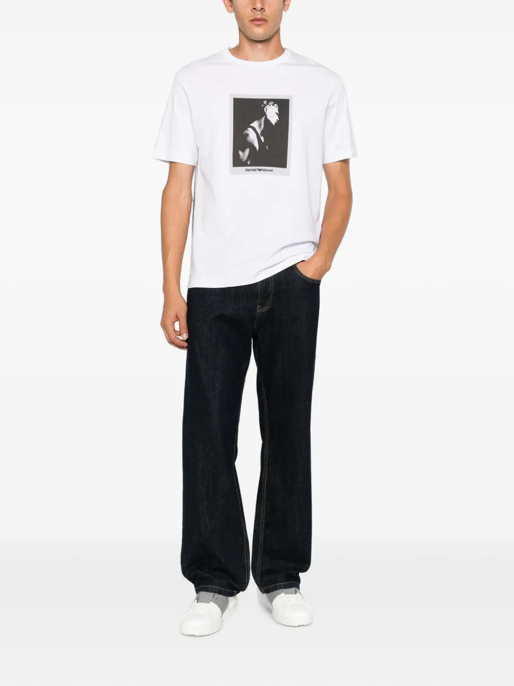 Emporio Armani T-shirt met grafische print Wit