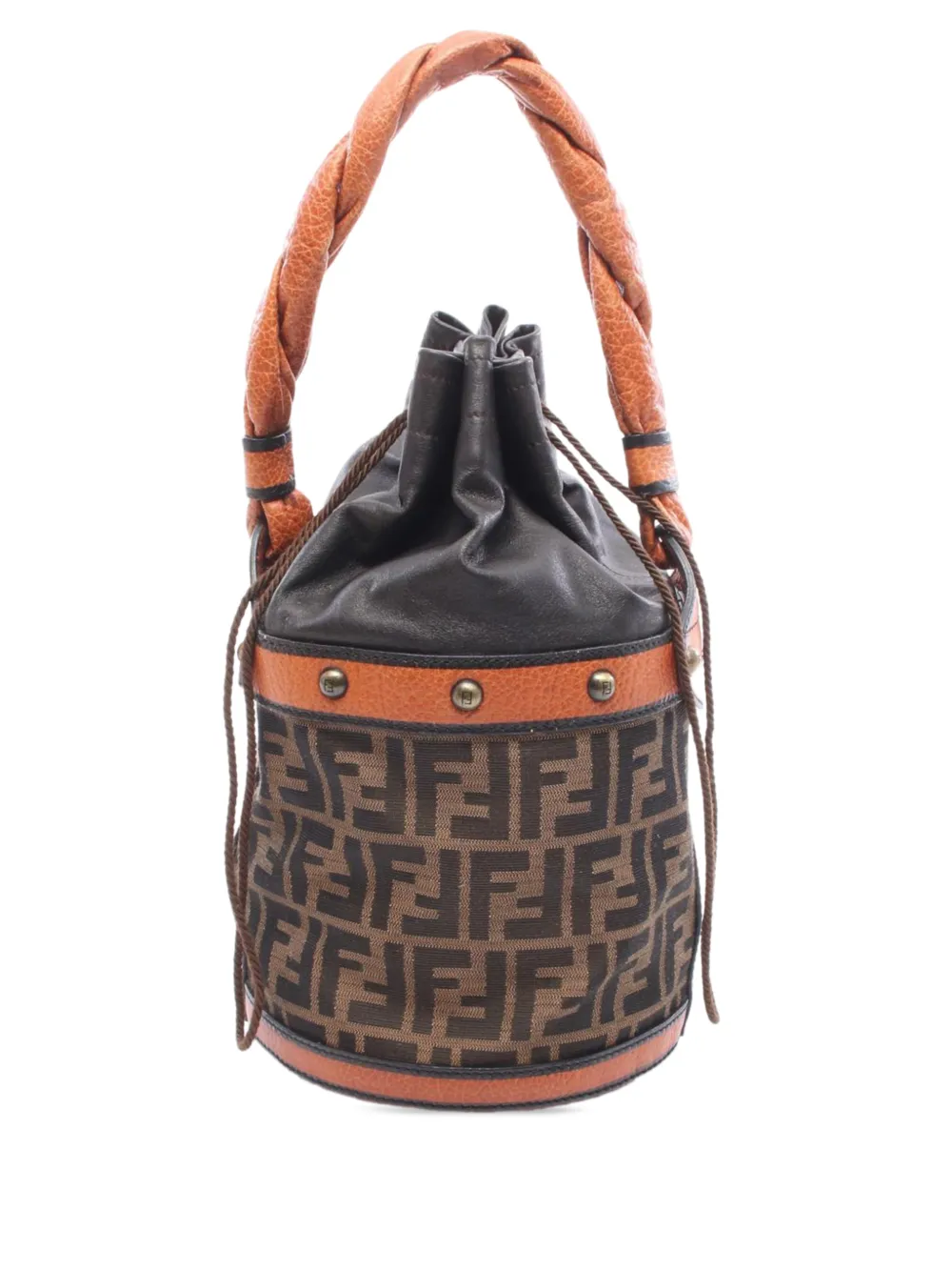 Fendi Pre-Owned Borsa a secchiello Palazzo in tela con motivo Zucca 2000-2010 - Marrone
