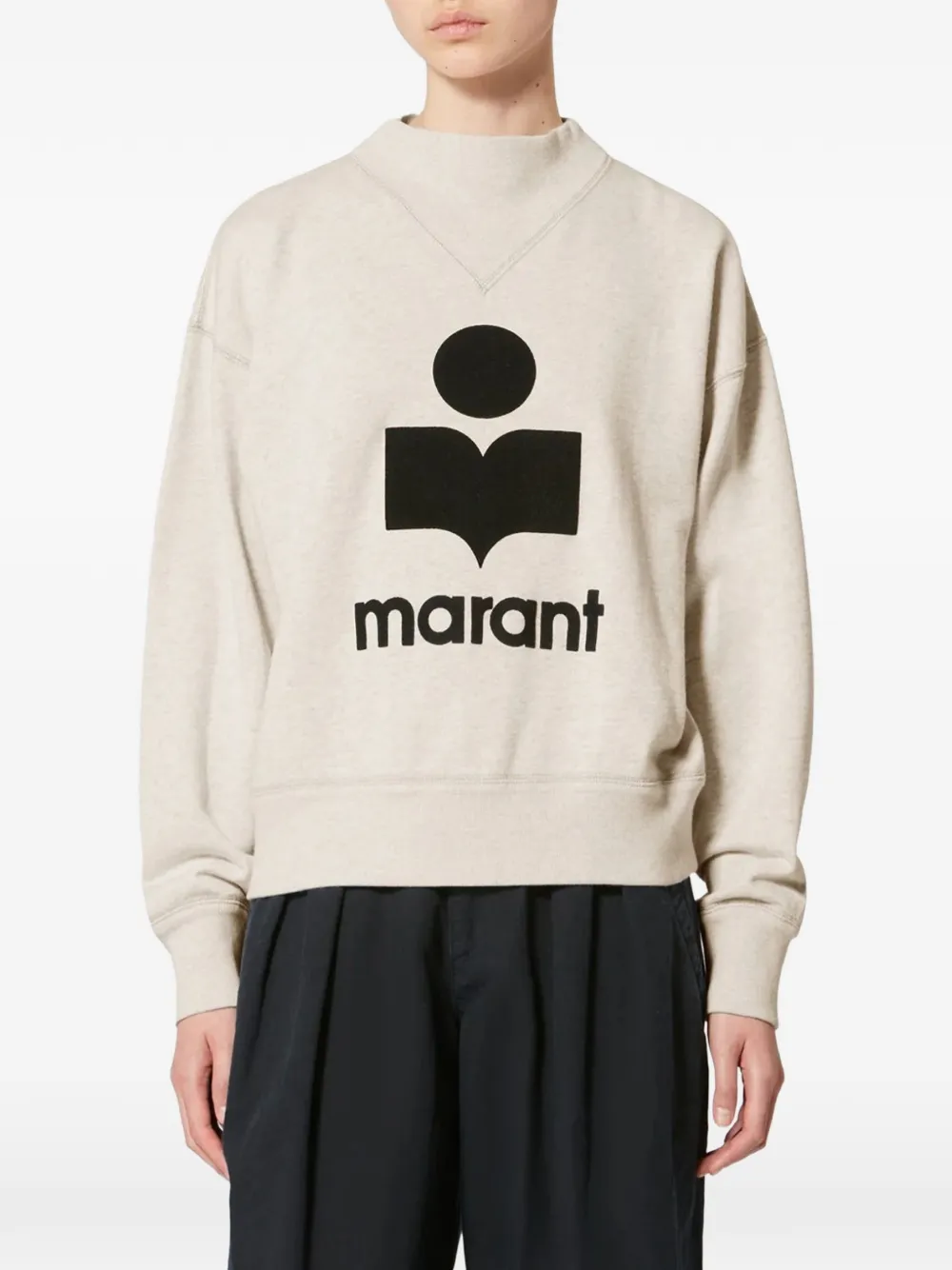 ISABEL MARANT logo-print sweater - Toni neutri