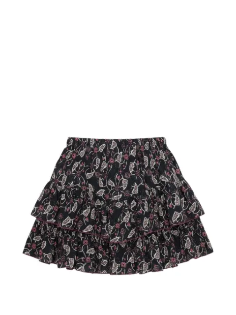 ISABEL MARANT falda corta con volantes y estampado floral