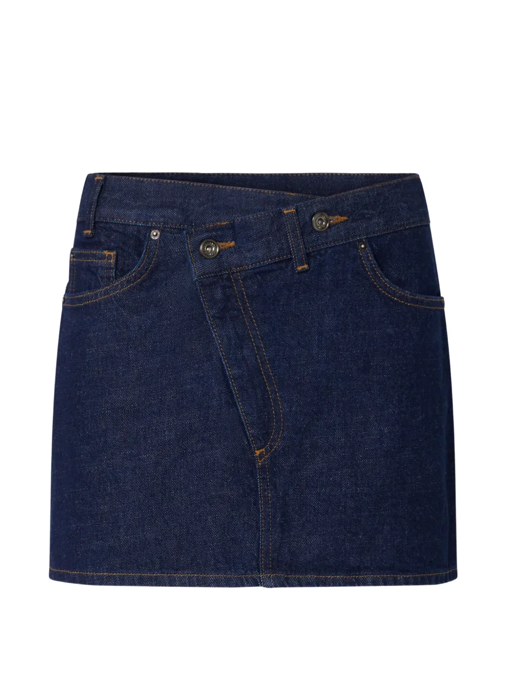 LIU JO asymmetric denim mini skirt - Blau