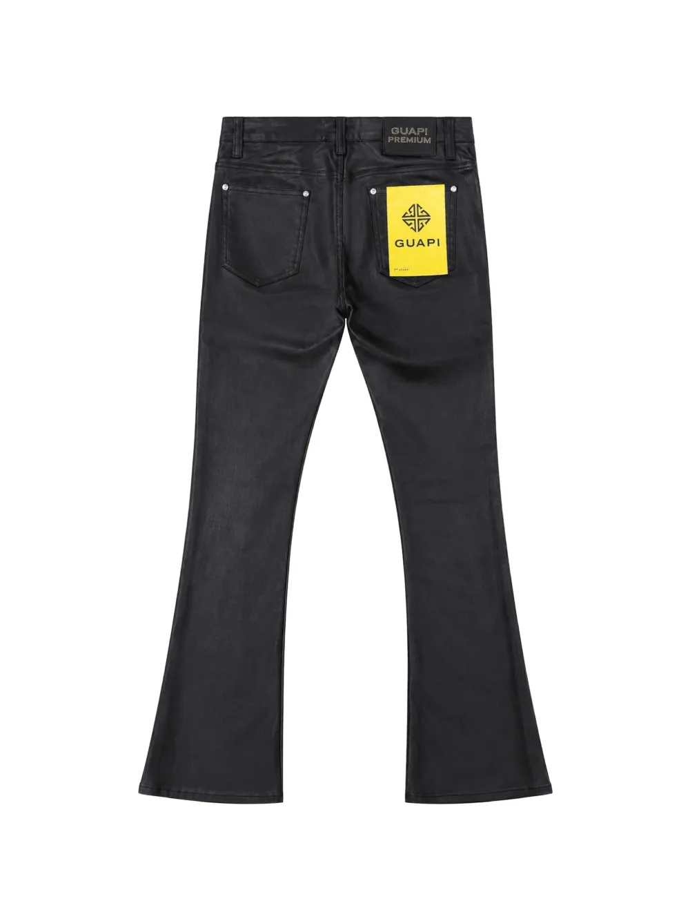 Guapi Quilted-panel Relic Jeans In Black