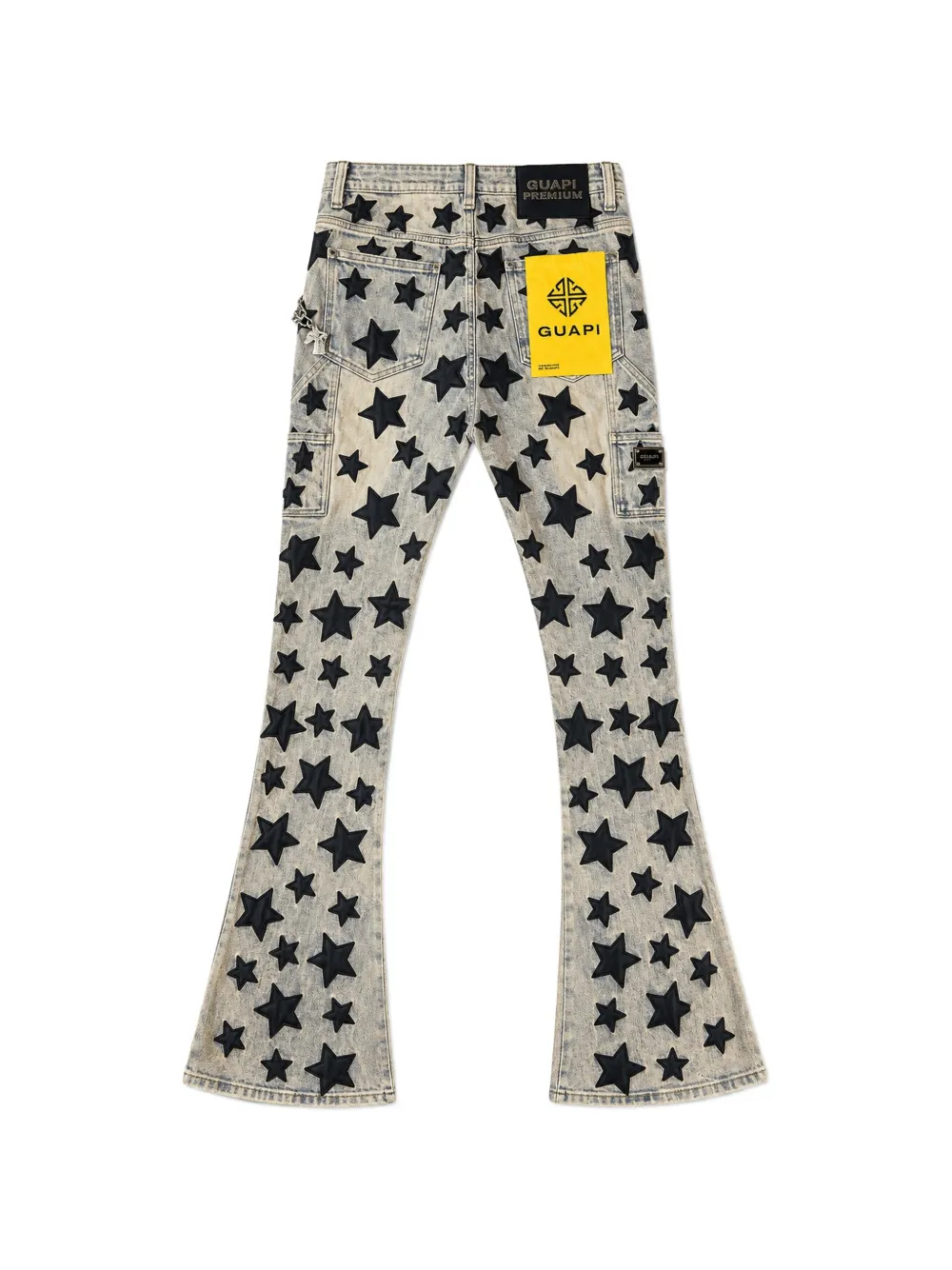 GUAPI Jeans met ster-applicatie Blauw