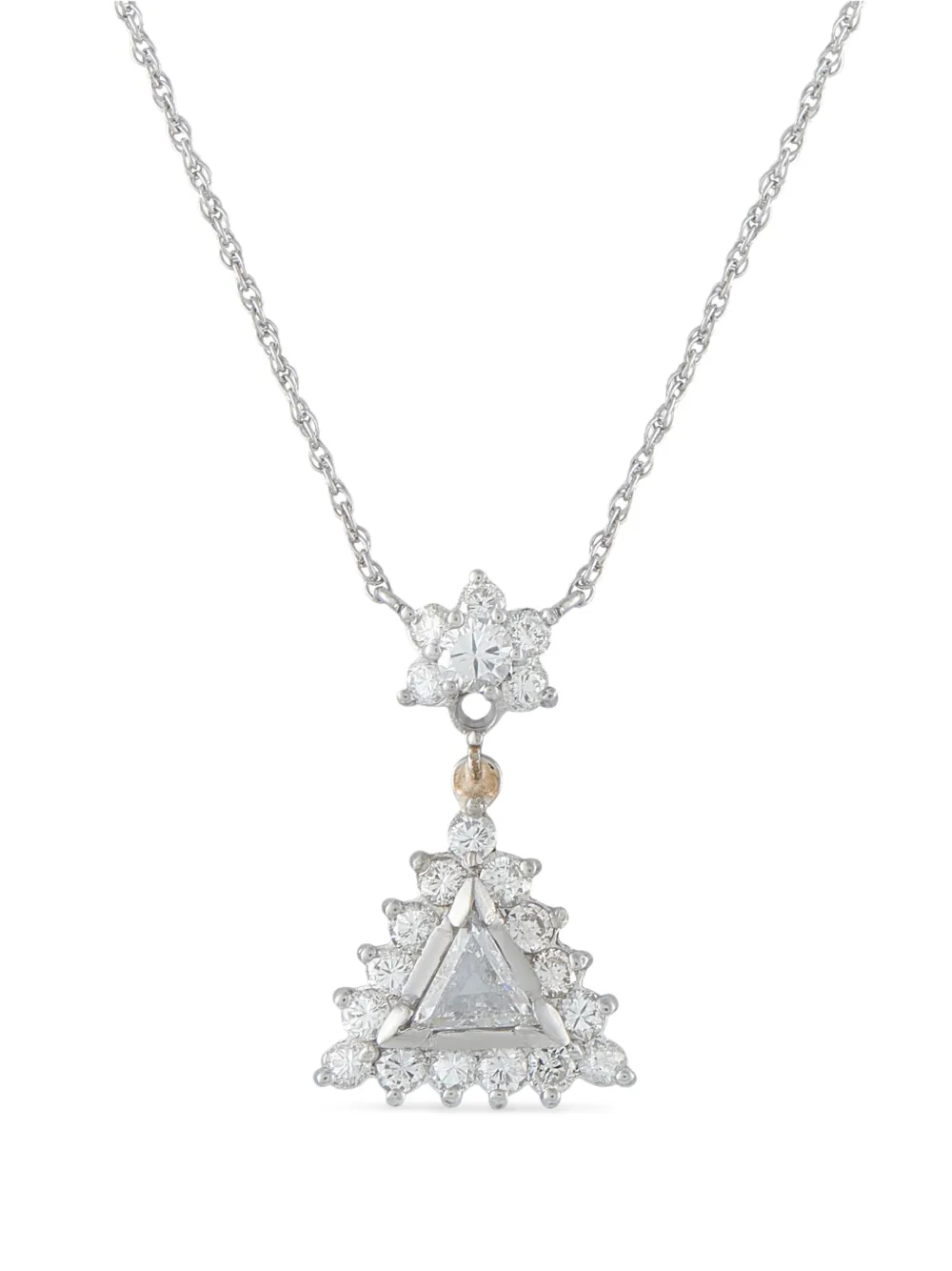 LB Exclusive diamond triangle necklace - Silber