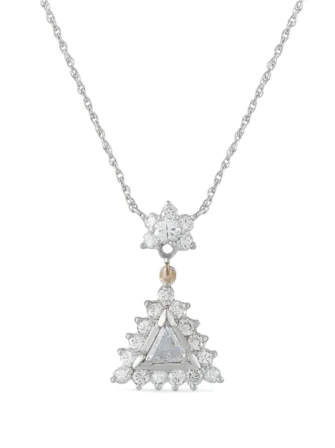 LB Exclusive diamond triangle necklace