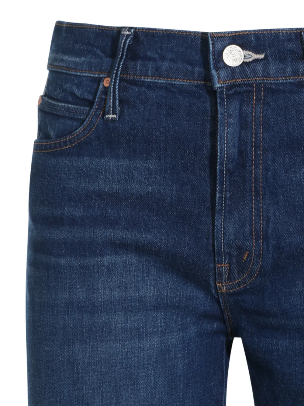 MOTHER faded-effect straight-leg jeans Blauw