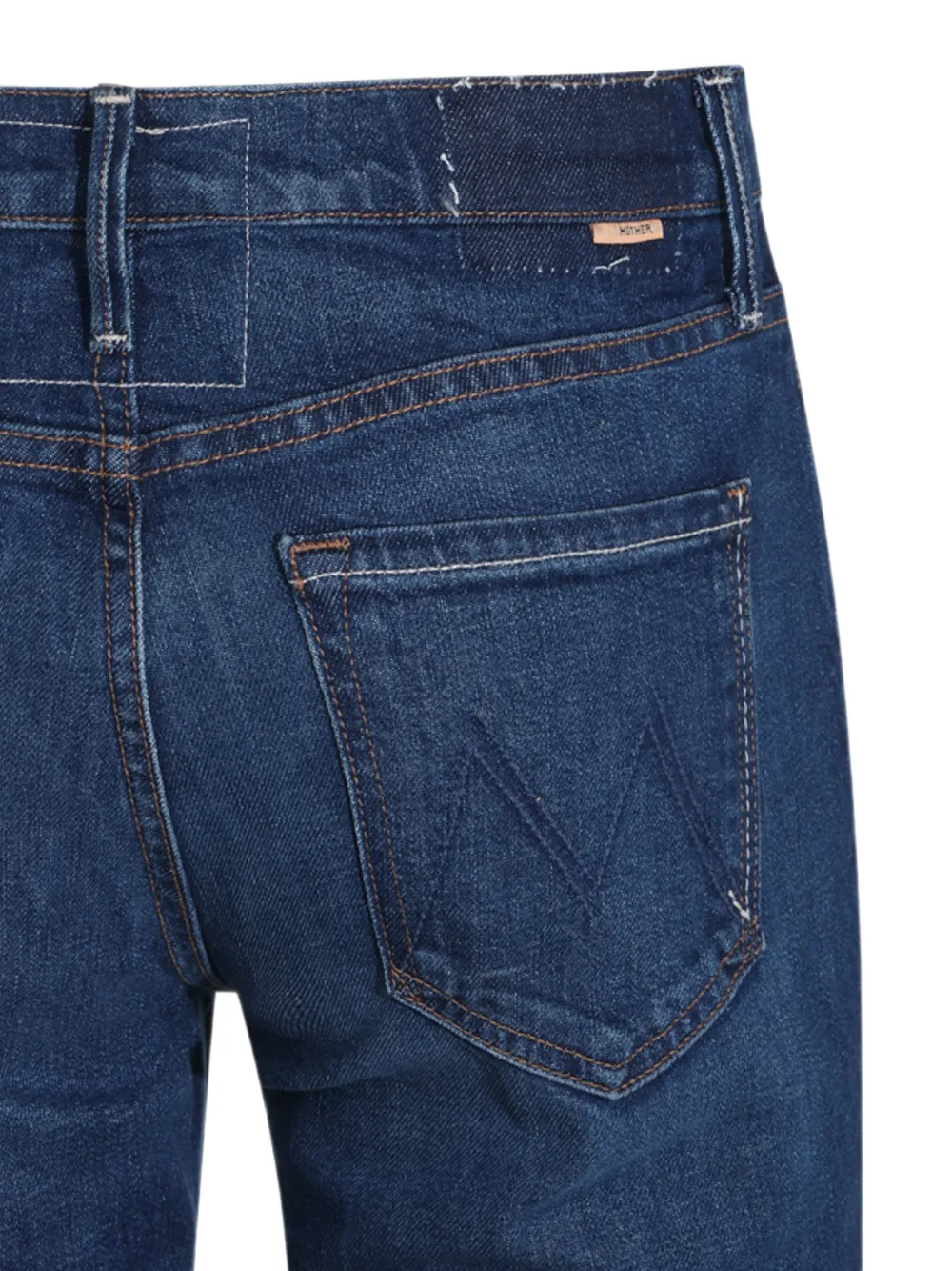 MOTHER faded-effect straight-leg jeans Blauw