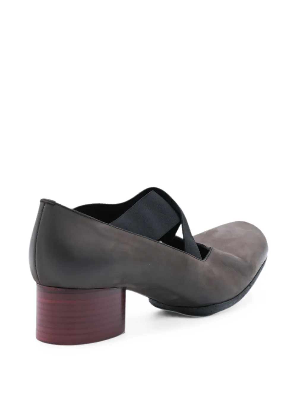 Uma Wang cross-strap leather pumps Bruin