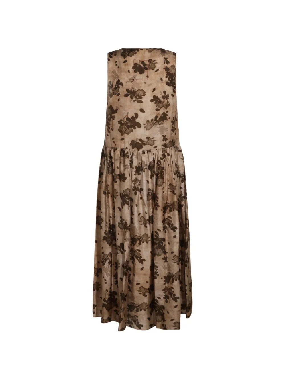 Uma Wang Jurk met bloemenprint Beige