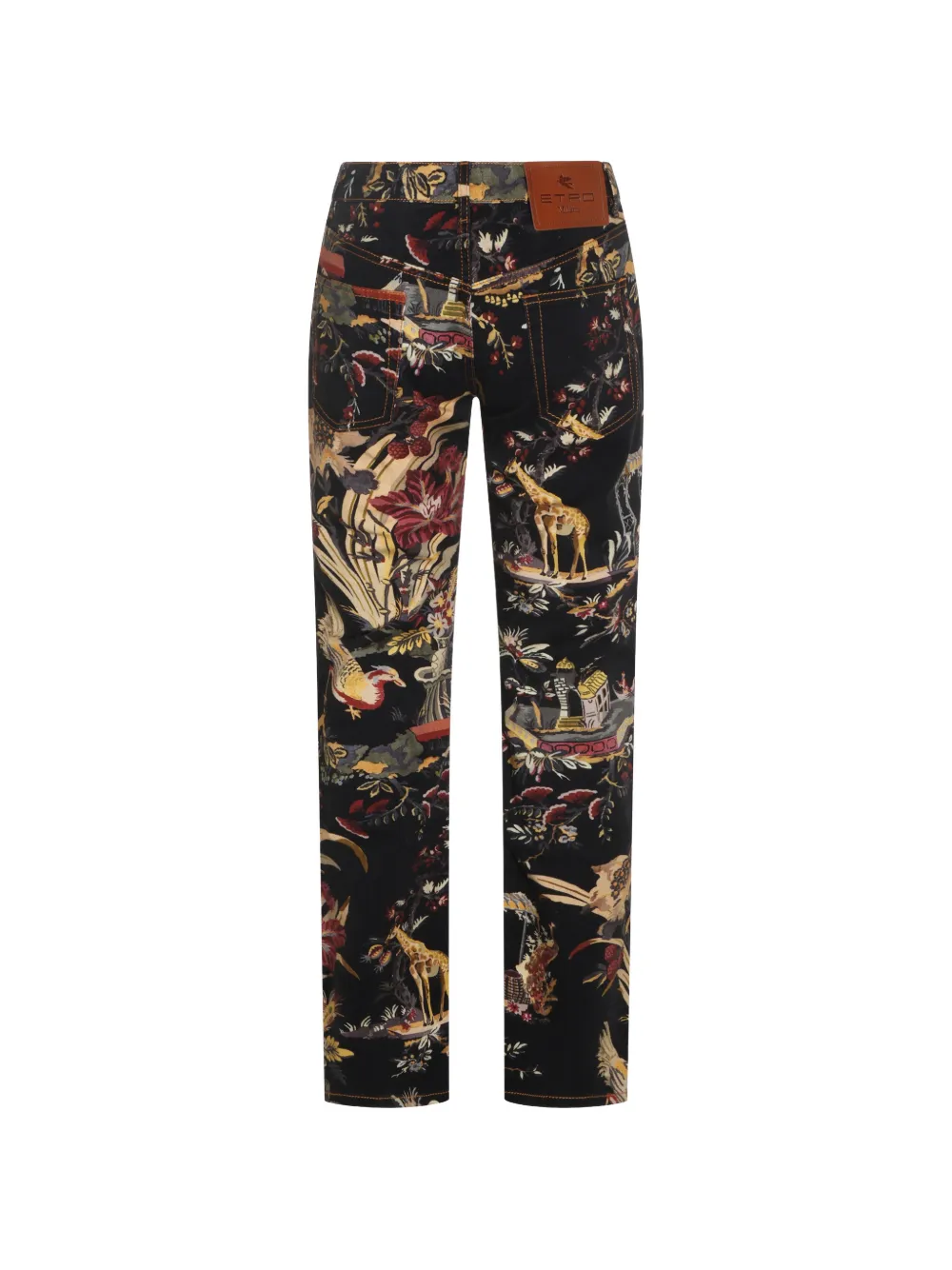 ETRO Jeans met grafische print Zwart