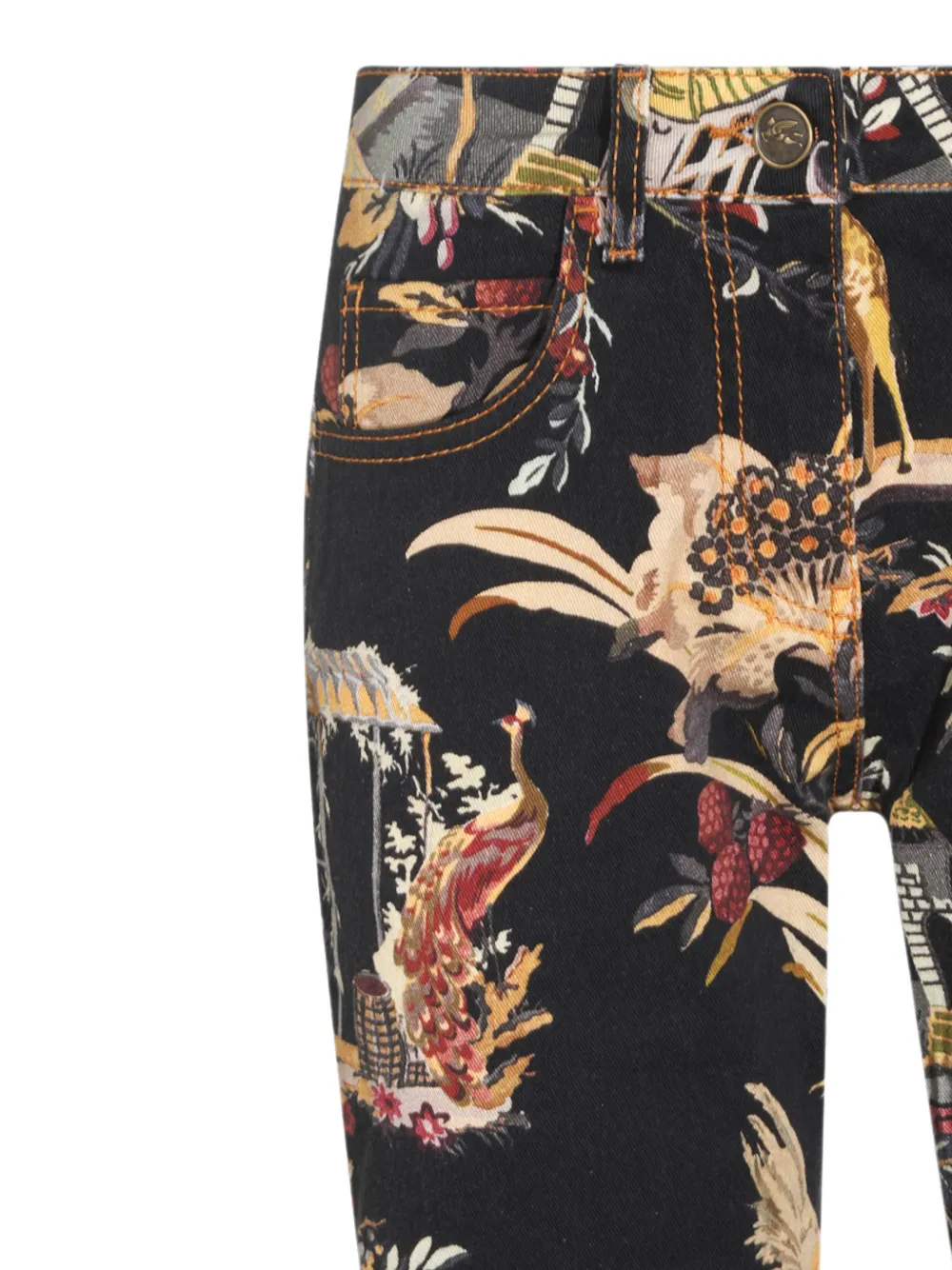 ETRO Jeans met grafische print Zwart