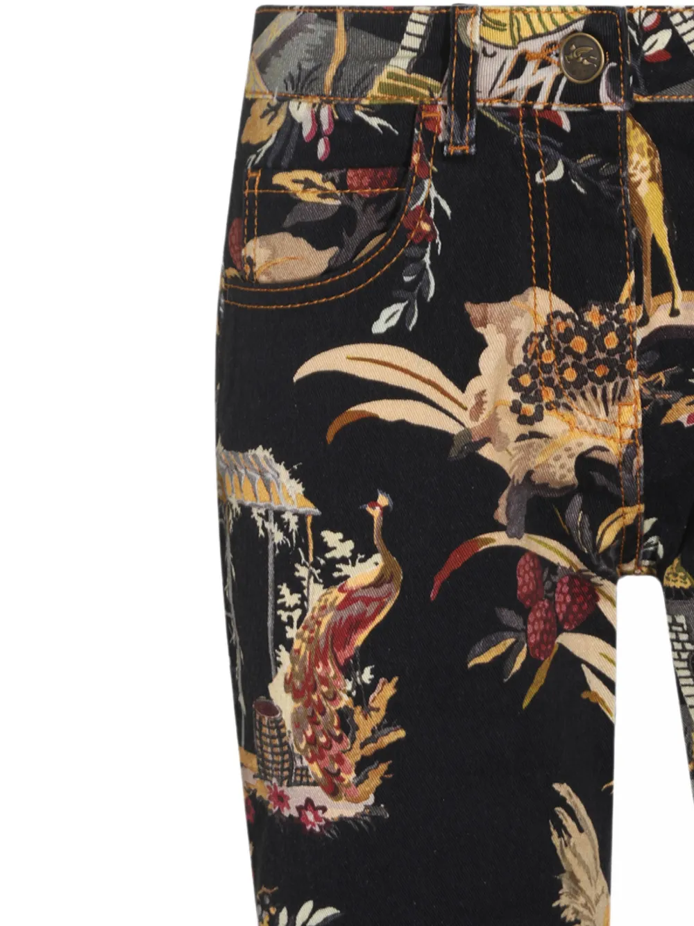 ETRO Jeans met grafische print Zwart