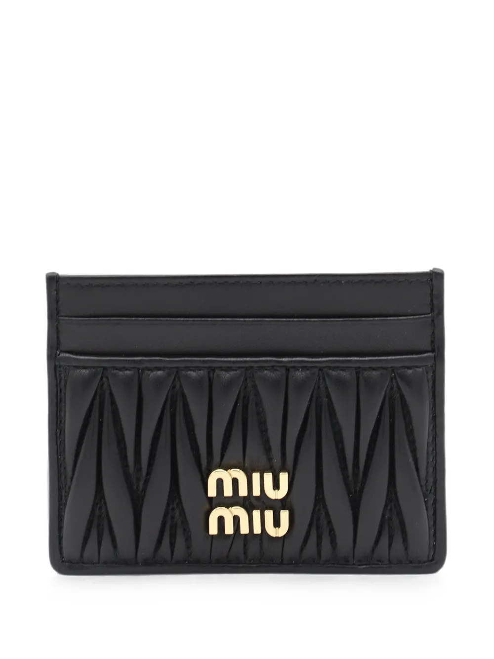 Miu Miu Matelassé card holder - Nero