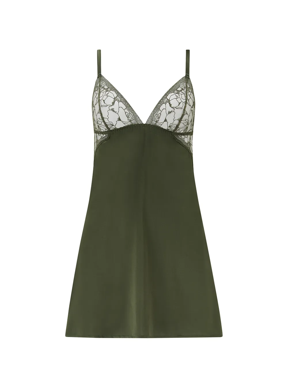 Fleur Of England Iona hemd met kanten afwerking Groen