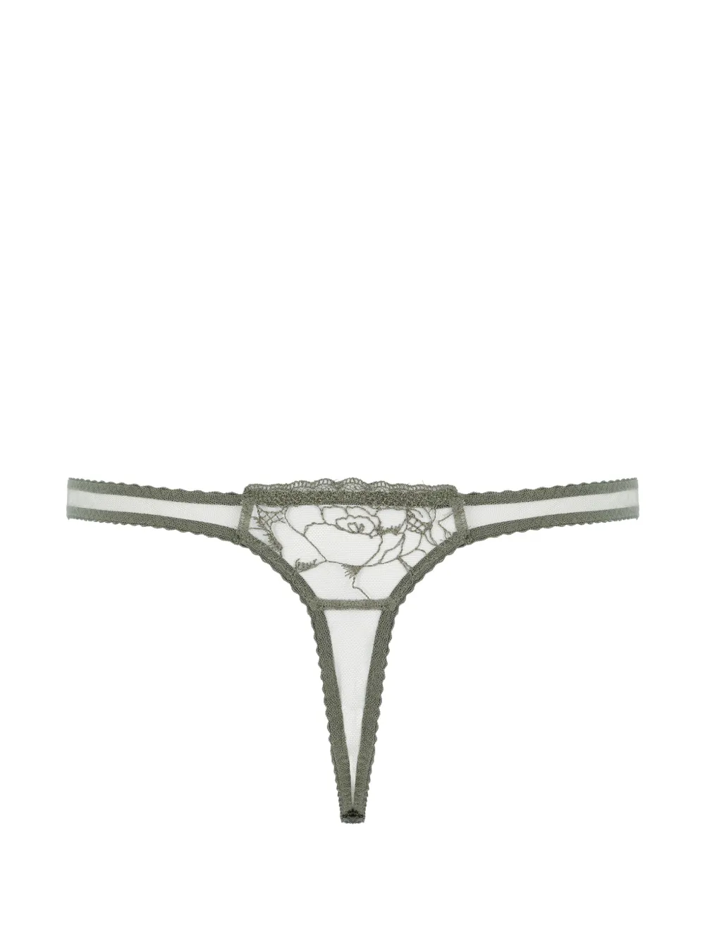 Fleur Of England Iona string met geborduurde bloemen Groen