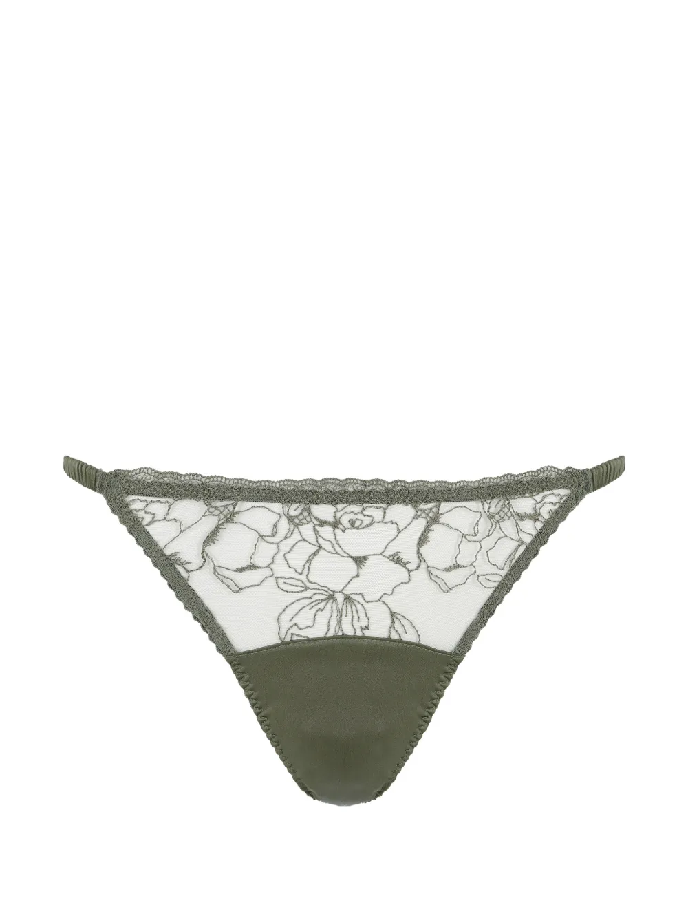 Fleur Of England Iona embroidered briefs - Verde
