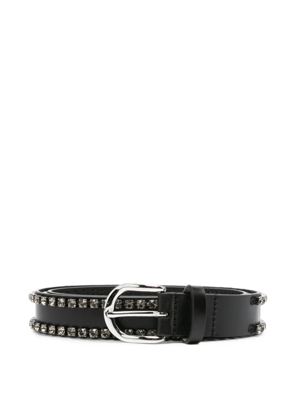 ISABEL MARANT Zap crystal-embellished belt - Nero