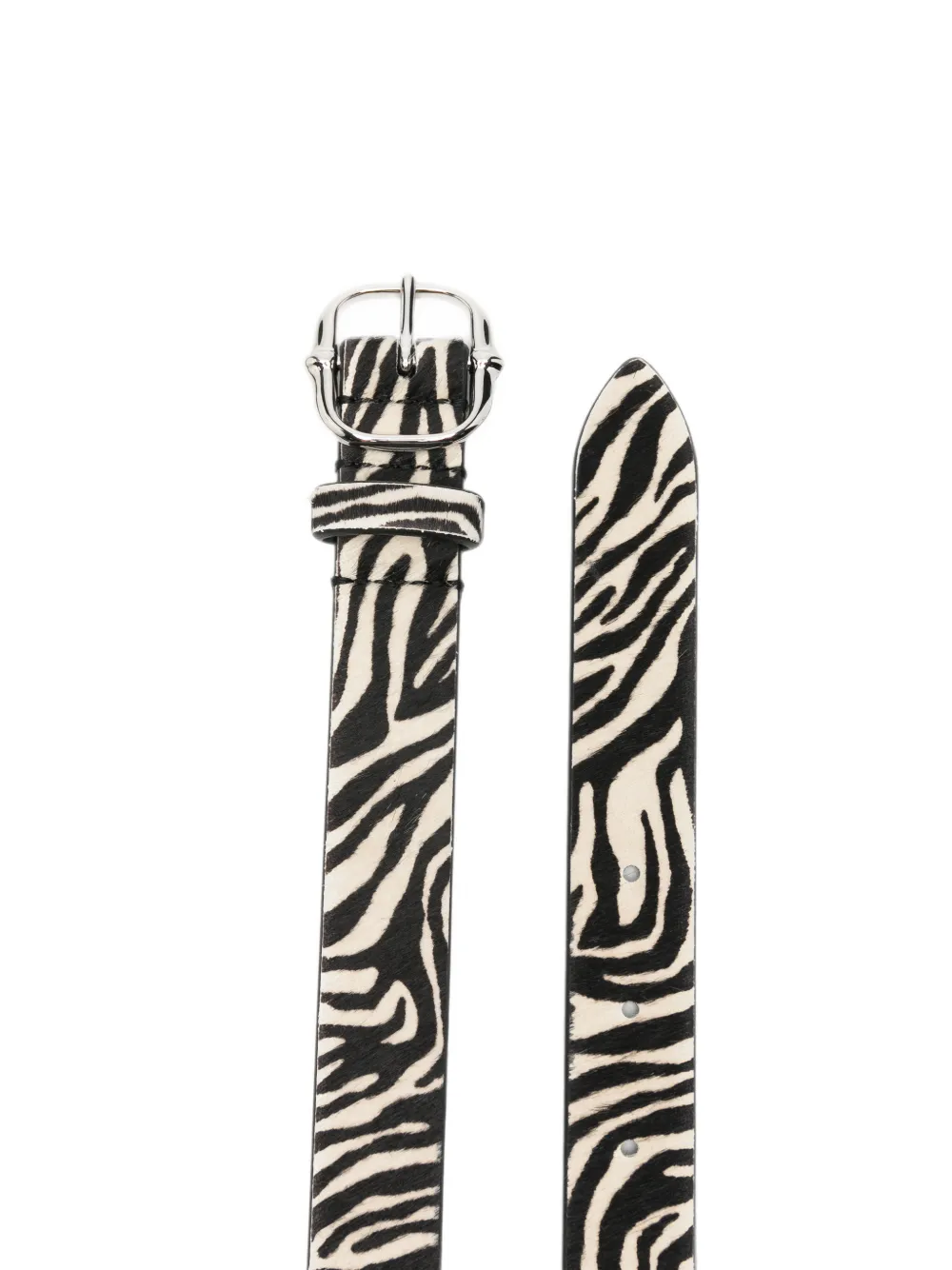 ISABEL MARANT Depson riem met zebra-print Beige