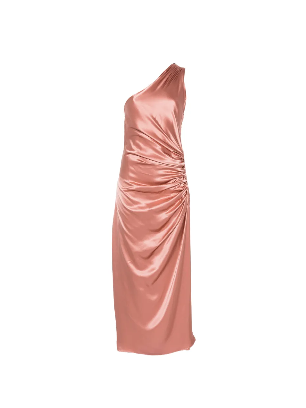 Abadia one-shoulder drape dress - Rosa