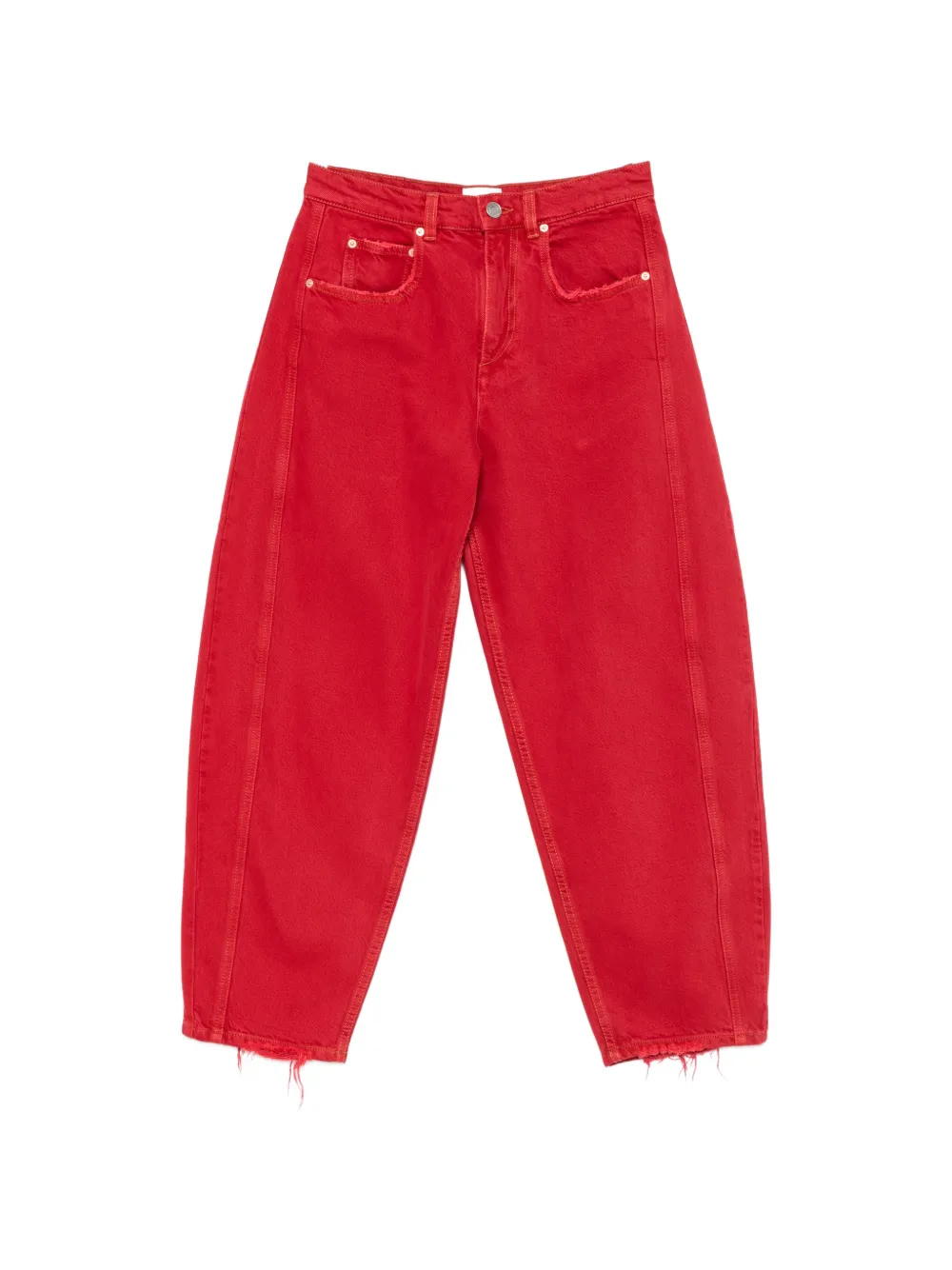 ISABEL MARANT Jeans Oriane con frange - Rosso
