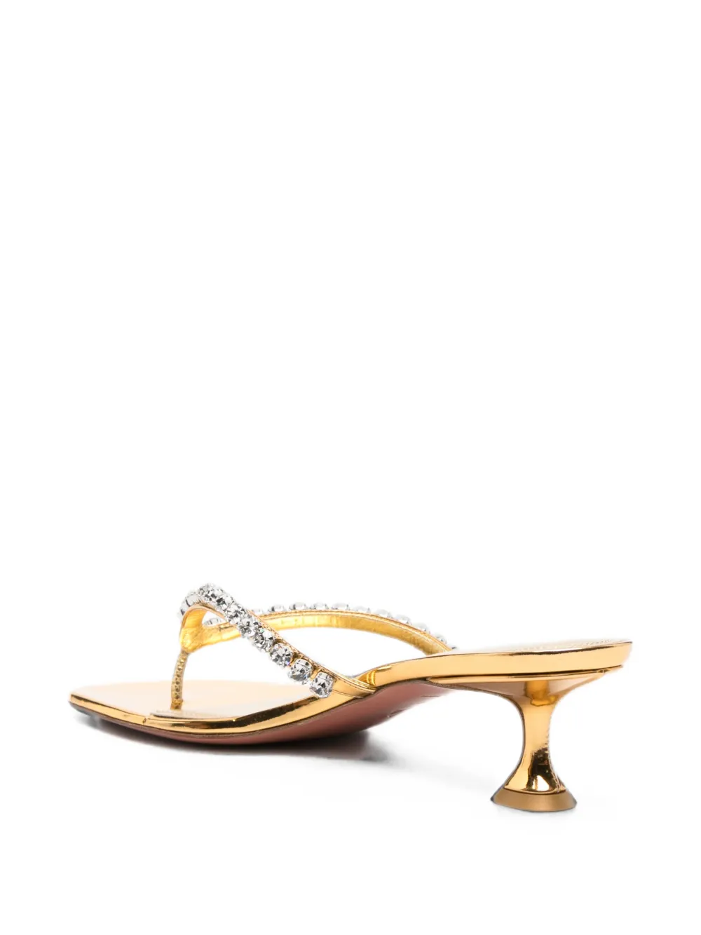 Amina Muaddi Gigi crystal-embellished heeled sandals Goud