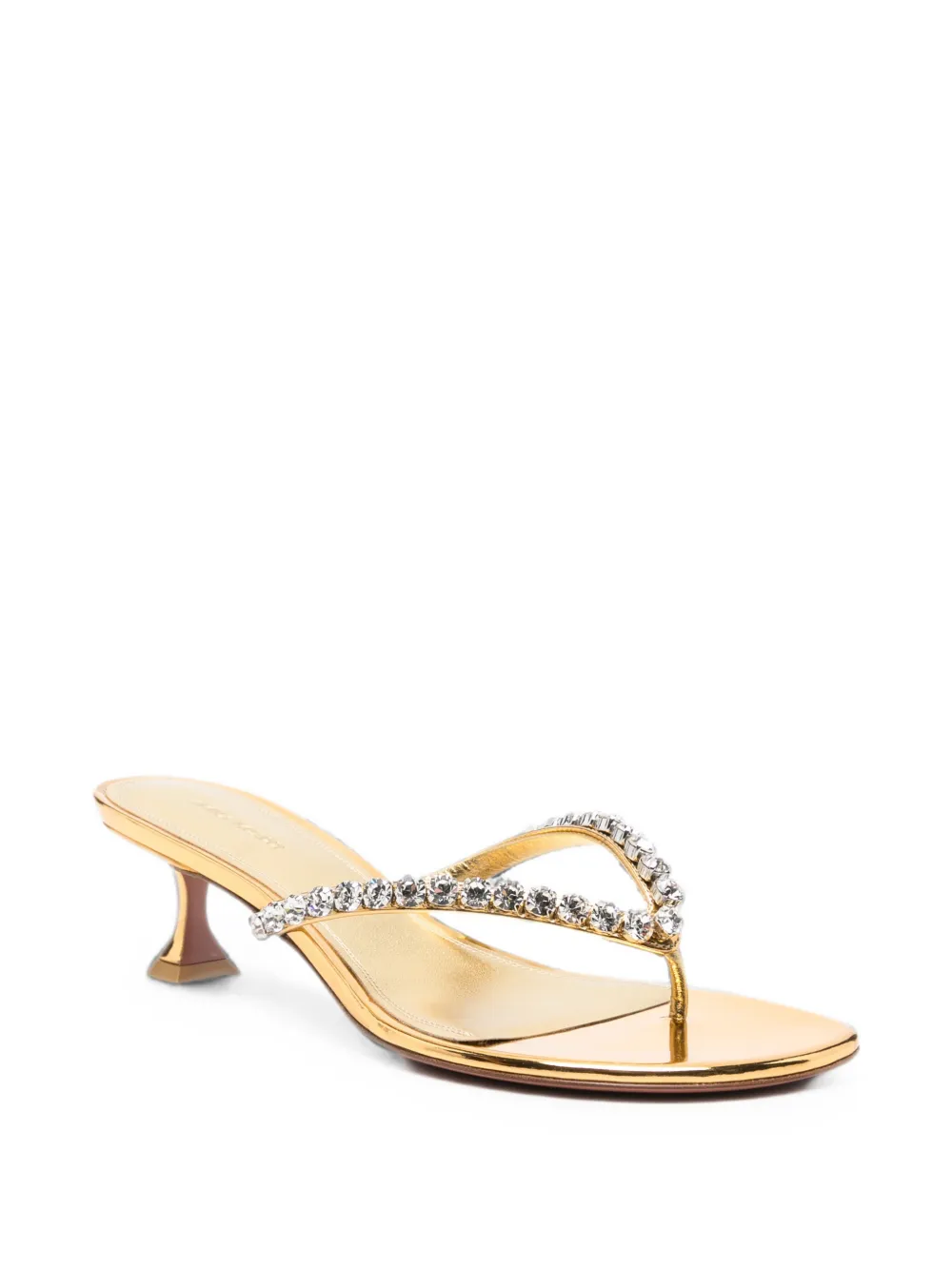 Amina Muaddi Gigi crystal-embellished heeled sandals Goud